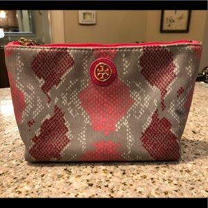 Tory Burch Snakeskin Make-up Bag